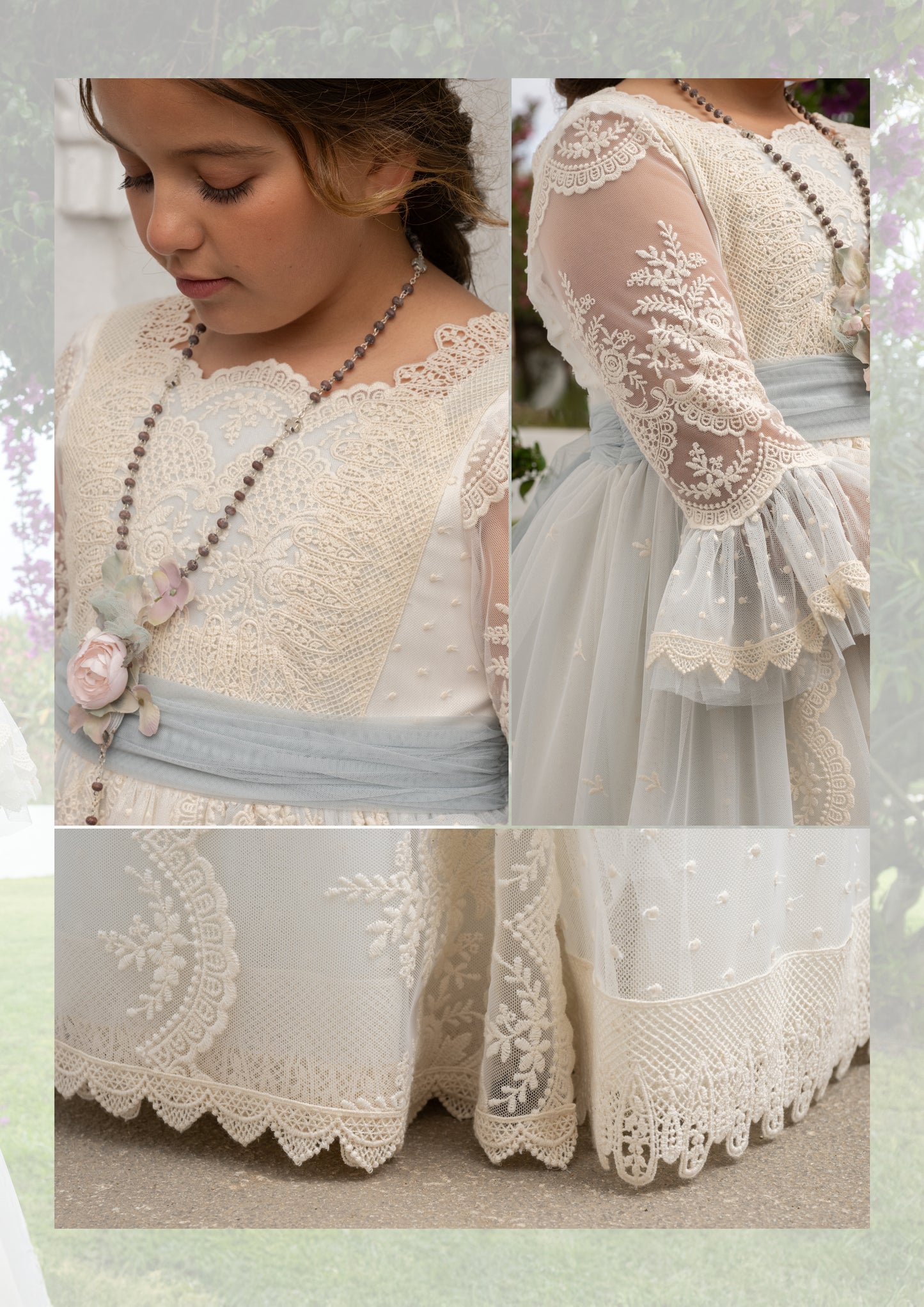 Vestido CAYETANA de comunión para niña de la marca Manuela Macías