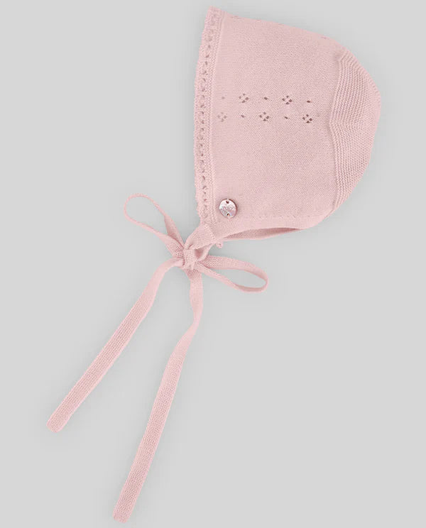 Conjunto de punto rosa Essentia para bebé niña Paz Rodriguez