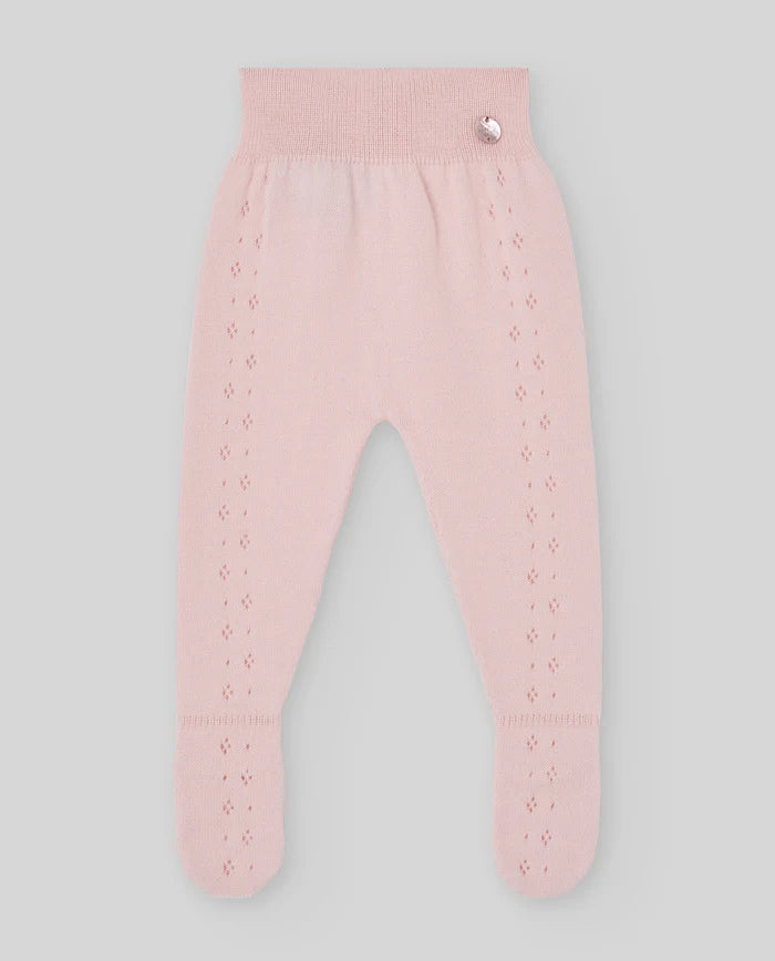 Conjunto de punto rosa Essentia para bebé niña Paz Rodriguez