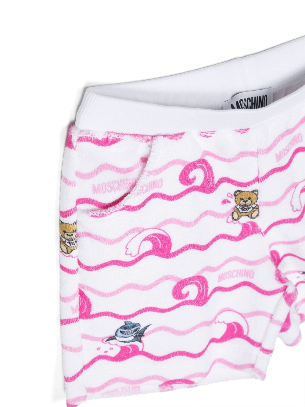 ملابس الأطفال - طقم من تي شيرت وشورت من موسكينو تيدي بير