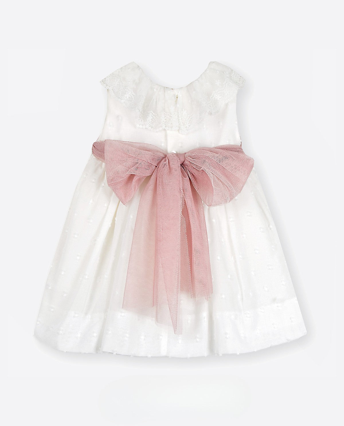 Vestido de ceremonia 593014 con capota para niña de la marca AMAYA