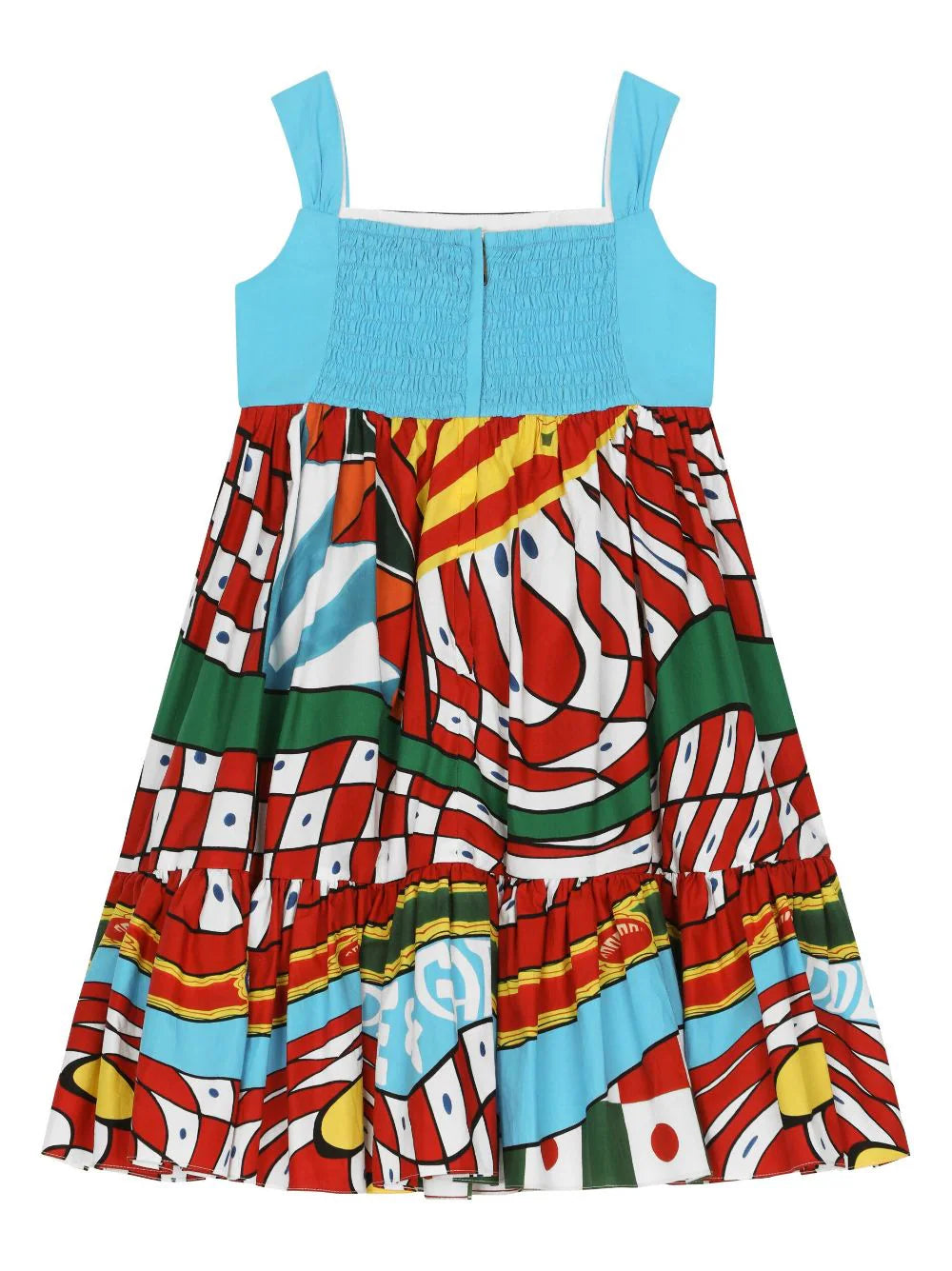 Vestido sin mangas con estampado Carretto Dolce&Gabbana para niña