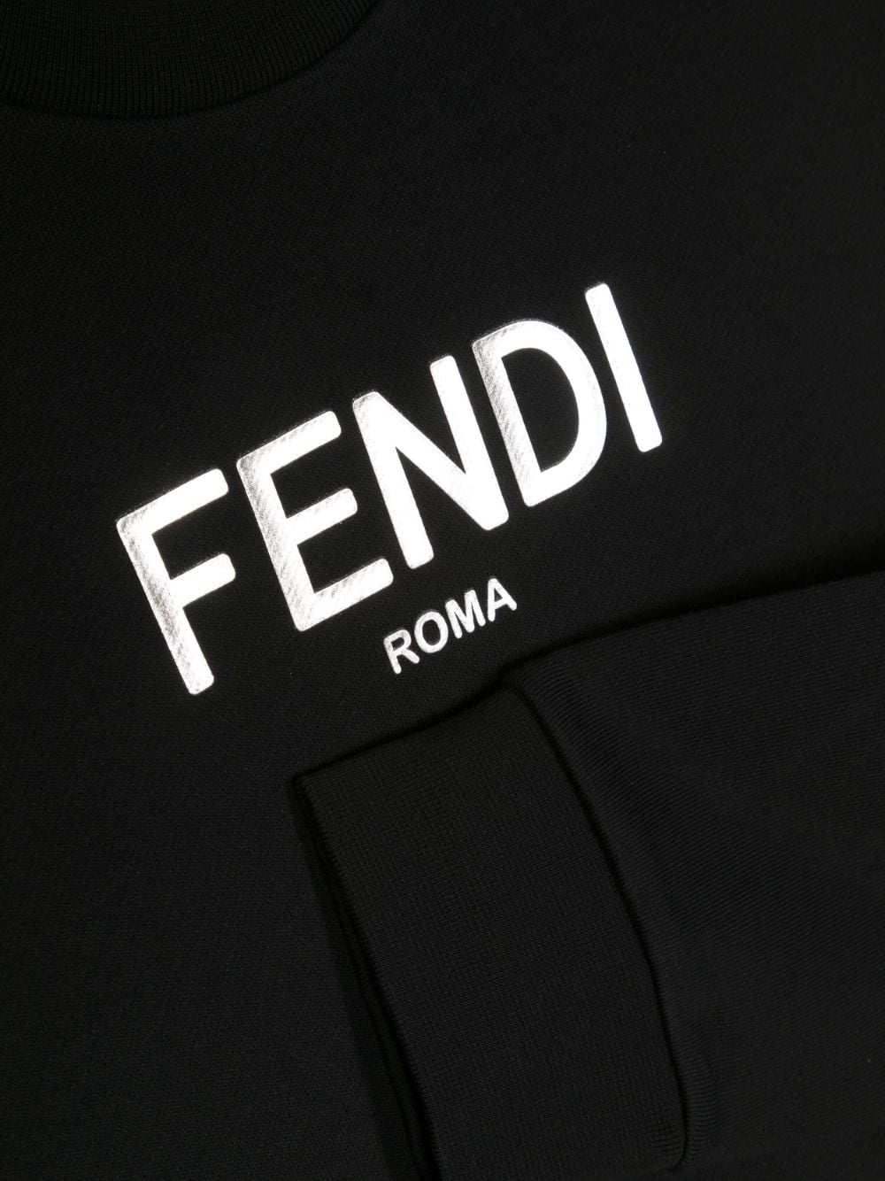 Sudadera negra Fendi Kids para niña