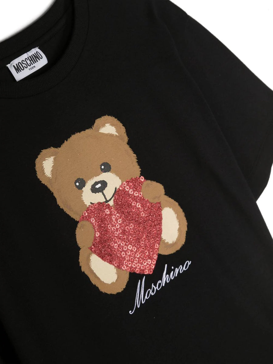 Ropa para niños - chaleco negro con estampado Teddy Bear MOSCHINO – Modini  Shop
