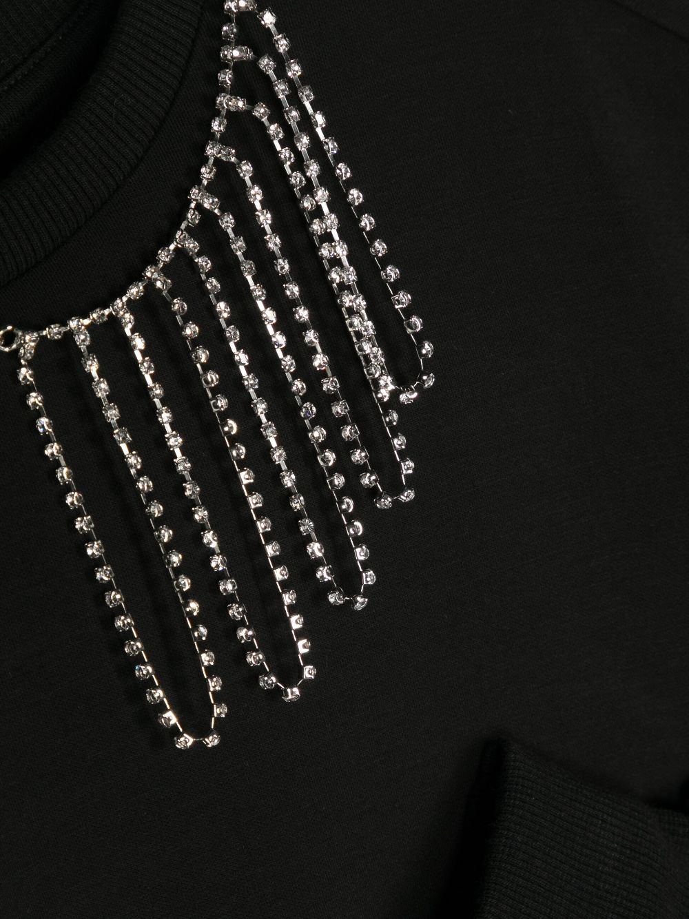 Ropa para niñas - Sudadera negra con detalle de cadena TWINSET