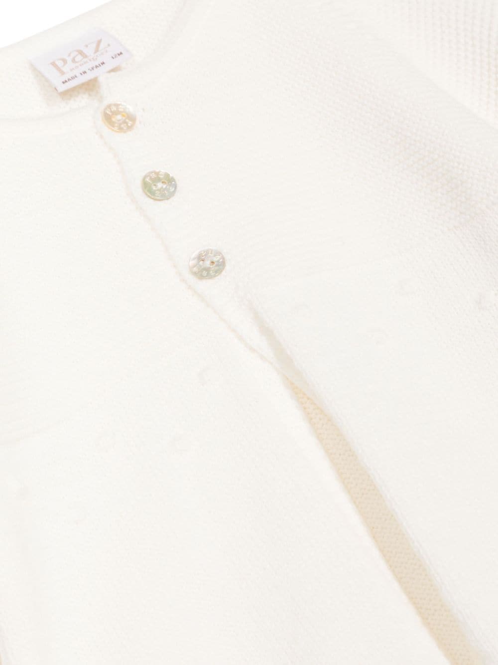 Chaqueta con gorro de punto calado Paz Rodriguez