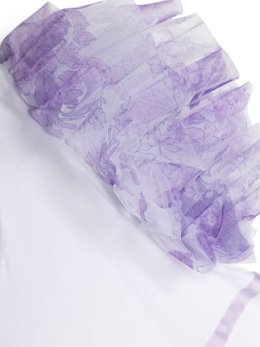 Camiseta blanca con volantes MONNALISA