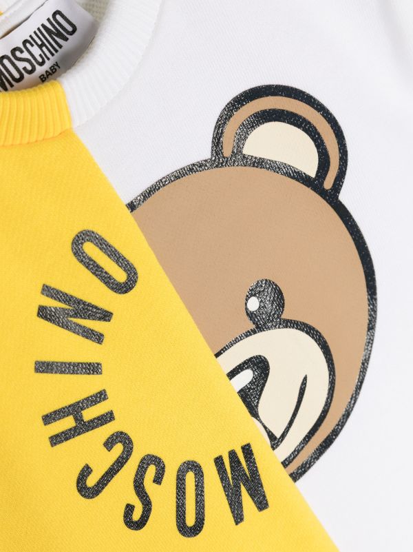 Vestido amarillo estampado Teddy Bear MOSCHINO