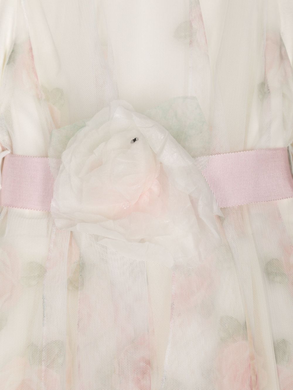 Vestido de tul con aplique de flores de la marca Monnalisa