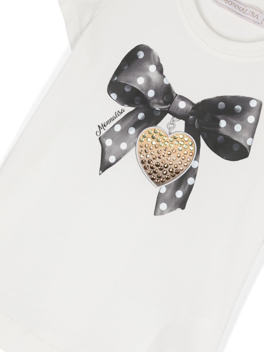 Camiseta con moño estampado de la marca Monnalisa