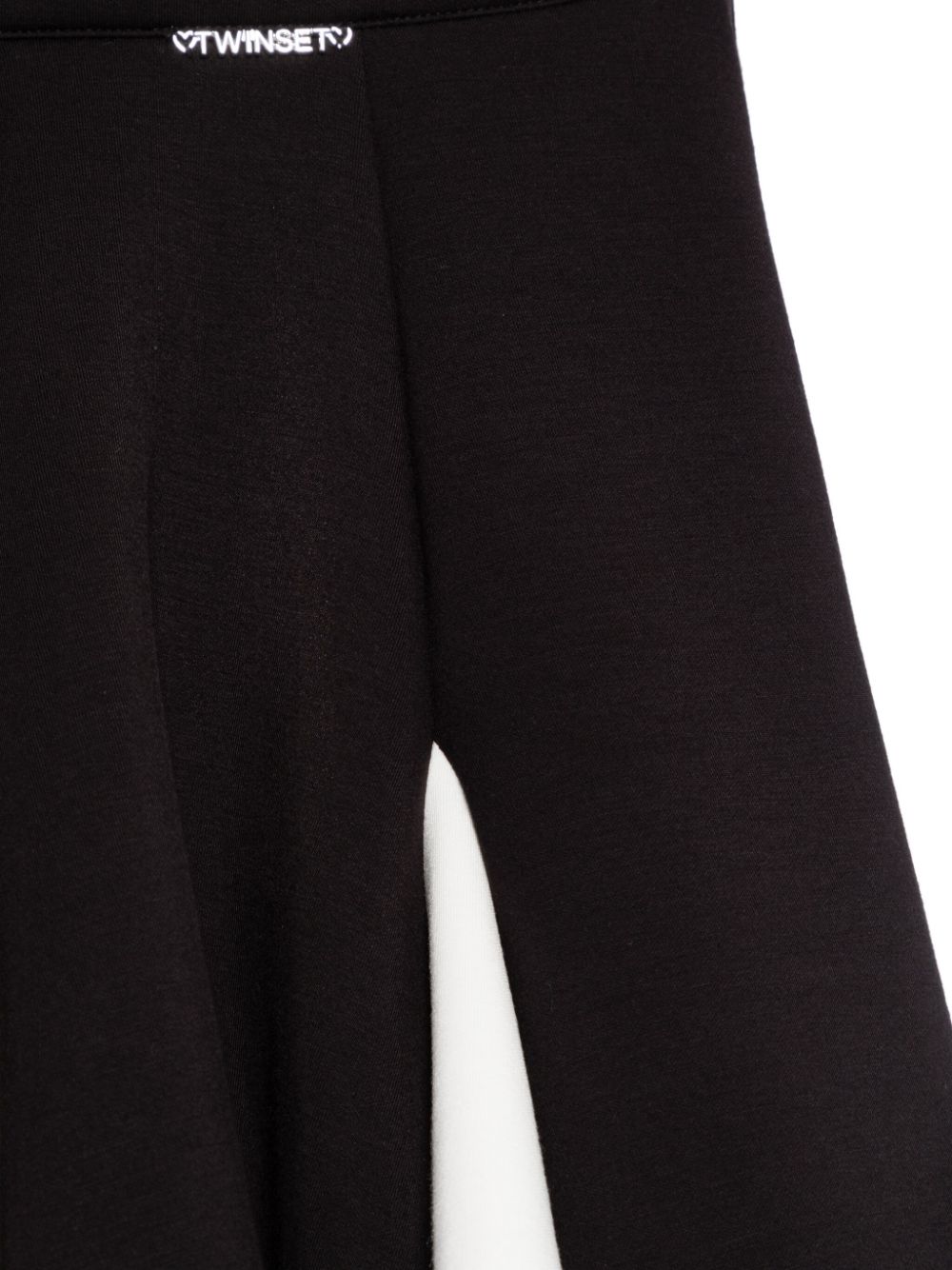 TWINSET two-tone black scuba style skirt