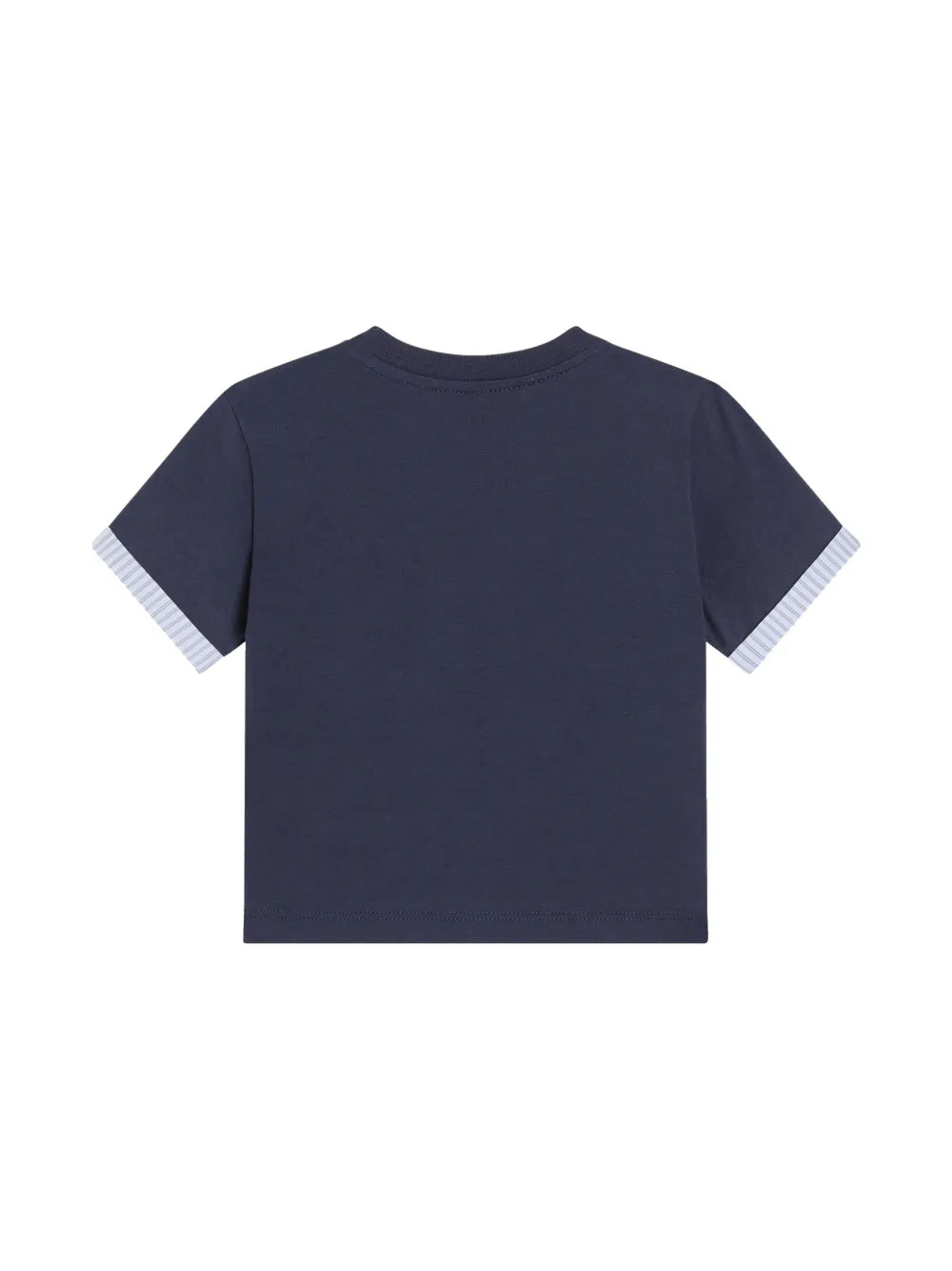 Camiseta de algodón azul con logotipo para bebé niño