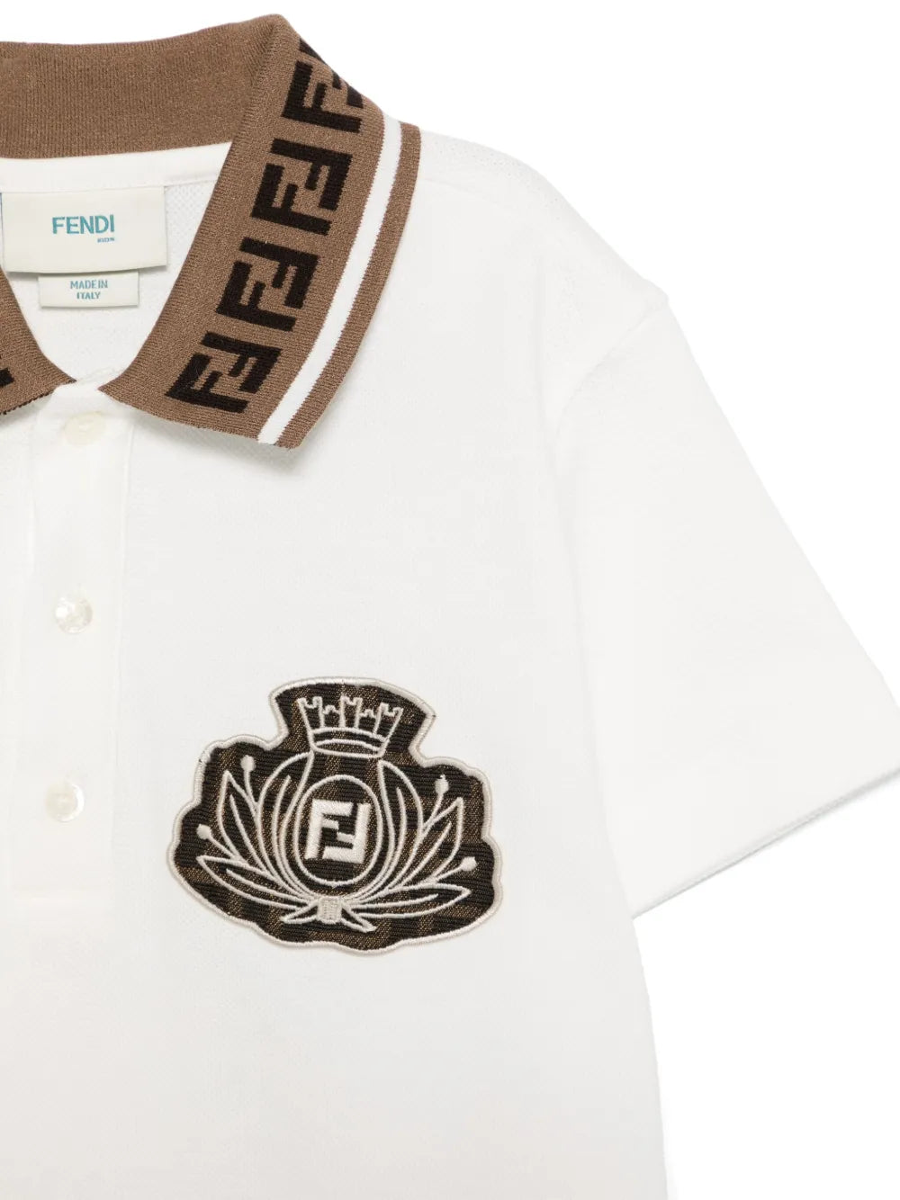Polo júnior para niño en piqué de algodón de la marca Fendi Kids