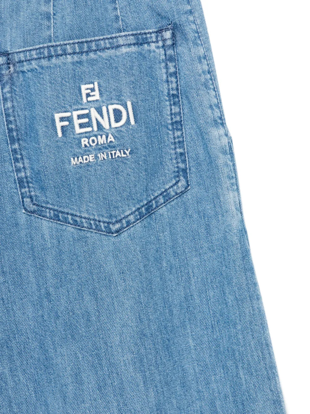 Pantalón júnior para niña en denim ligero de la marca Fendi Kids