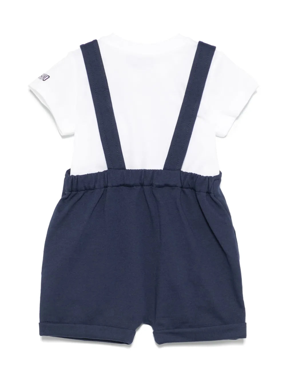 Conjunto para bebé niño de camista y peto de felpa azul MOSCHINO