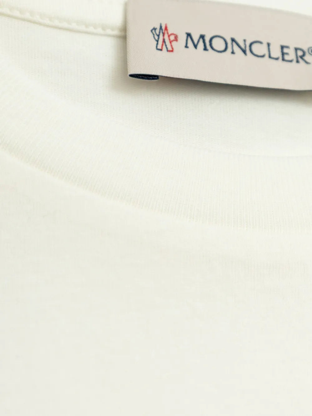 Camiseta de algodón blanca con logotipo ondulado MONCLER para niño