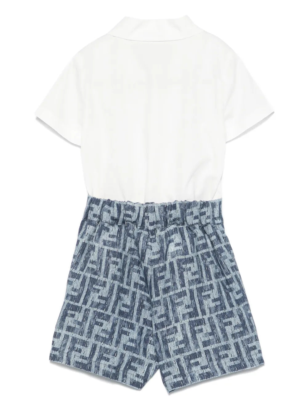 Set de camisa blanca y pantalones cortes para bebe niño