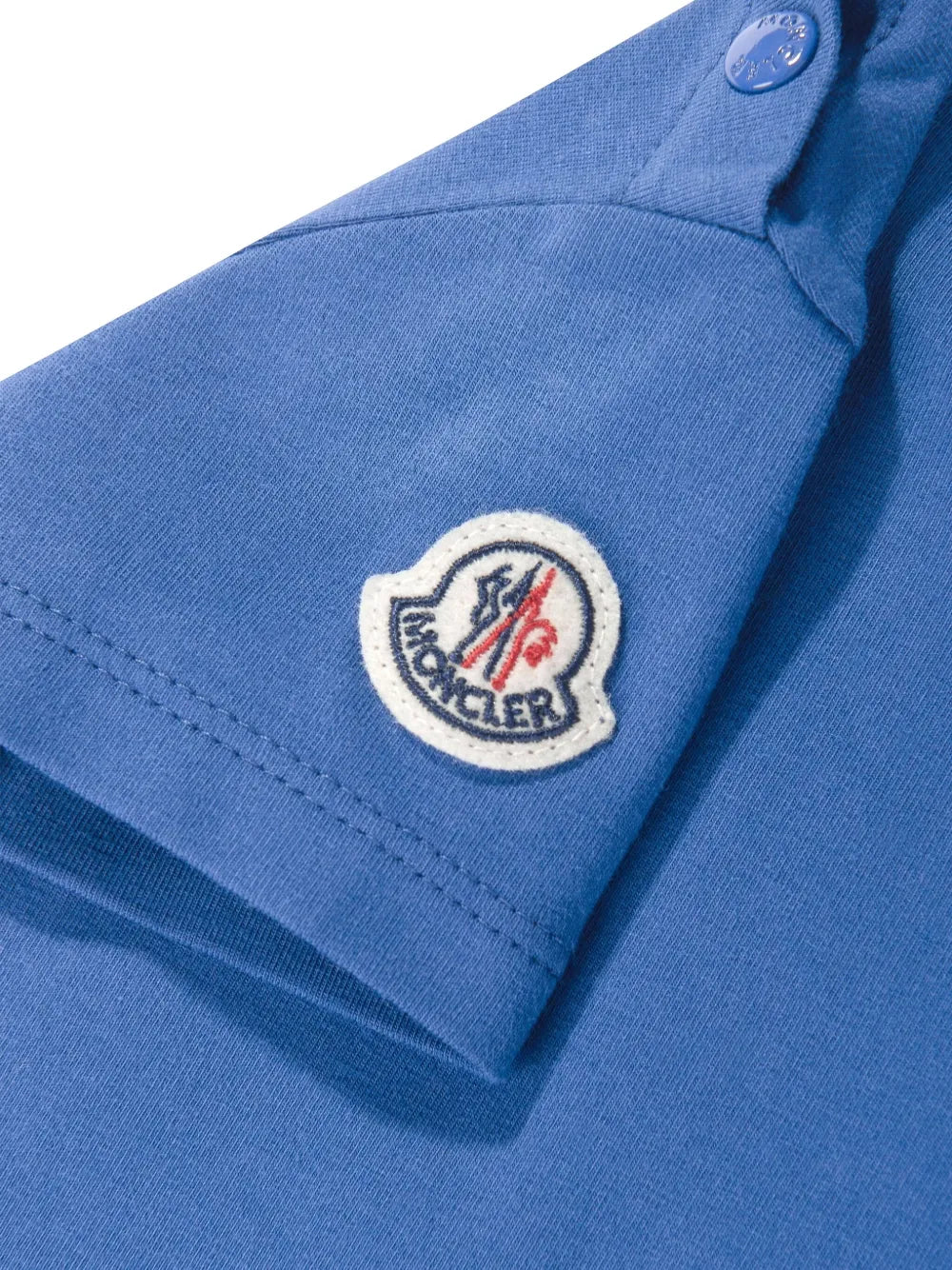 Camiseta de algodón azul con motivo acuático MONCLER para bebé niño