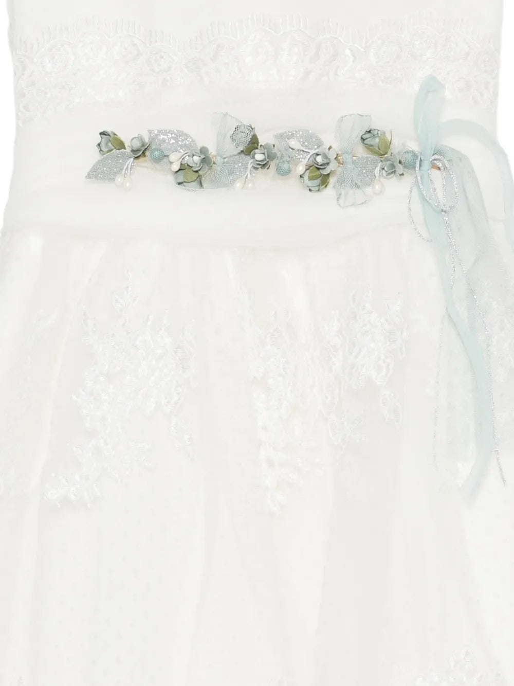 Vestido de ceremonia blanco 202 para niña de la marca MIMILÚ