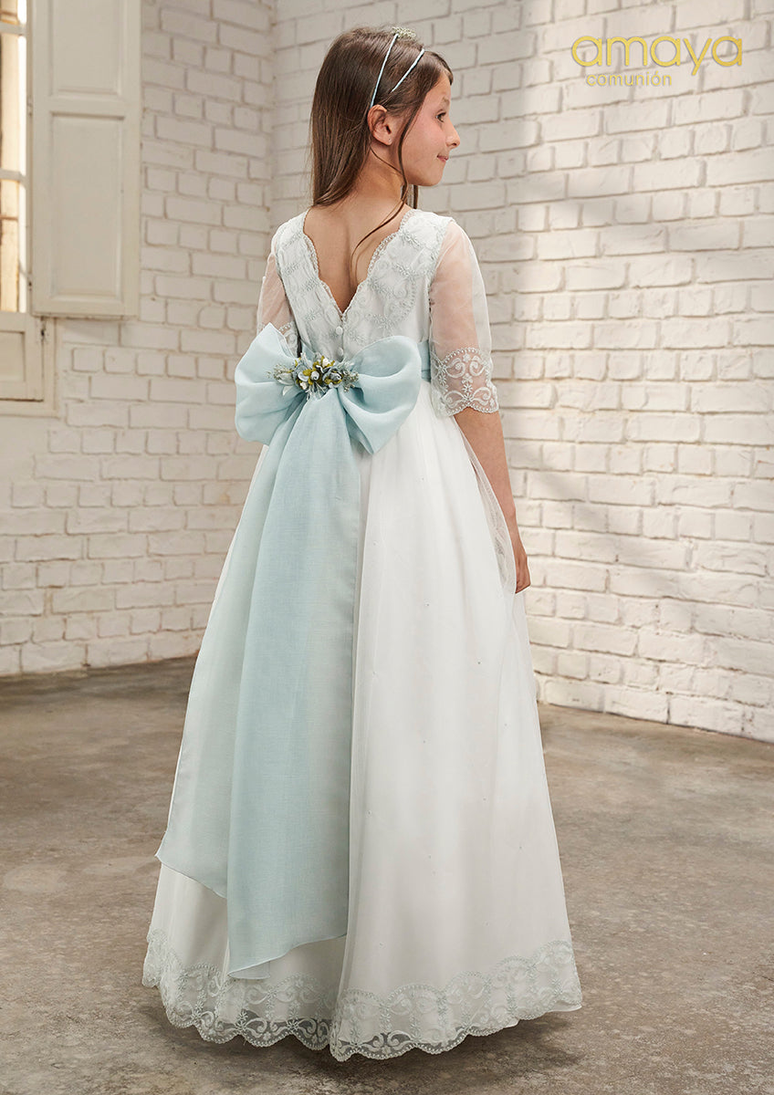 Vestido de comunión 637026MD de la marca AMAYA