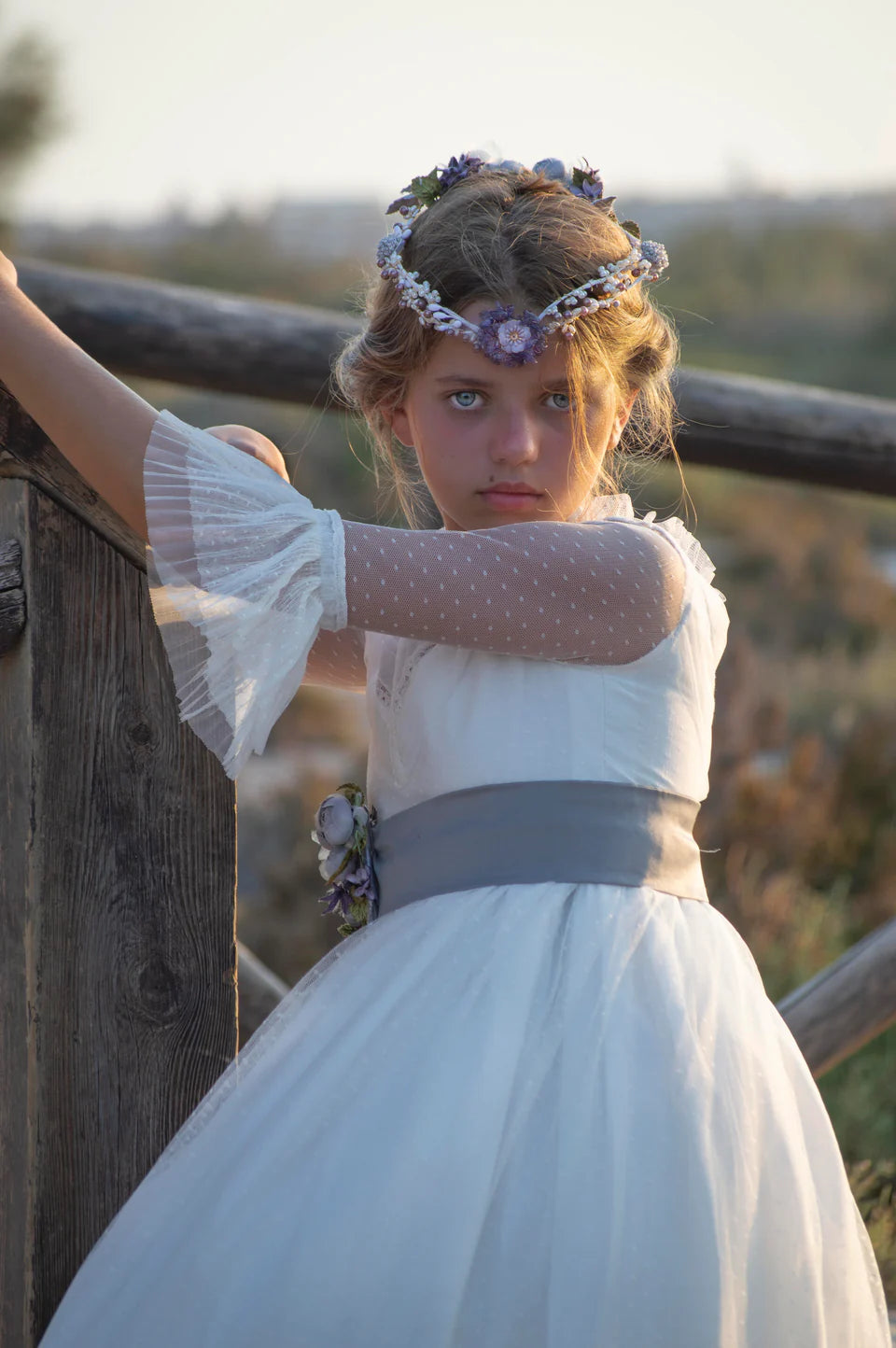 فستان SOL من ماركة MON AIR (يتضمن تاج الزهرة)