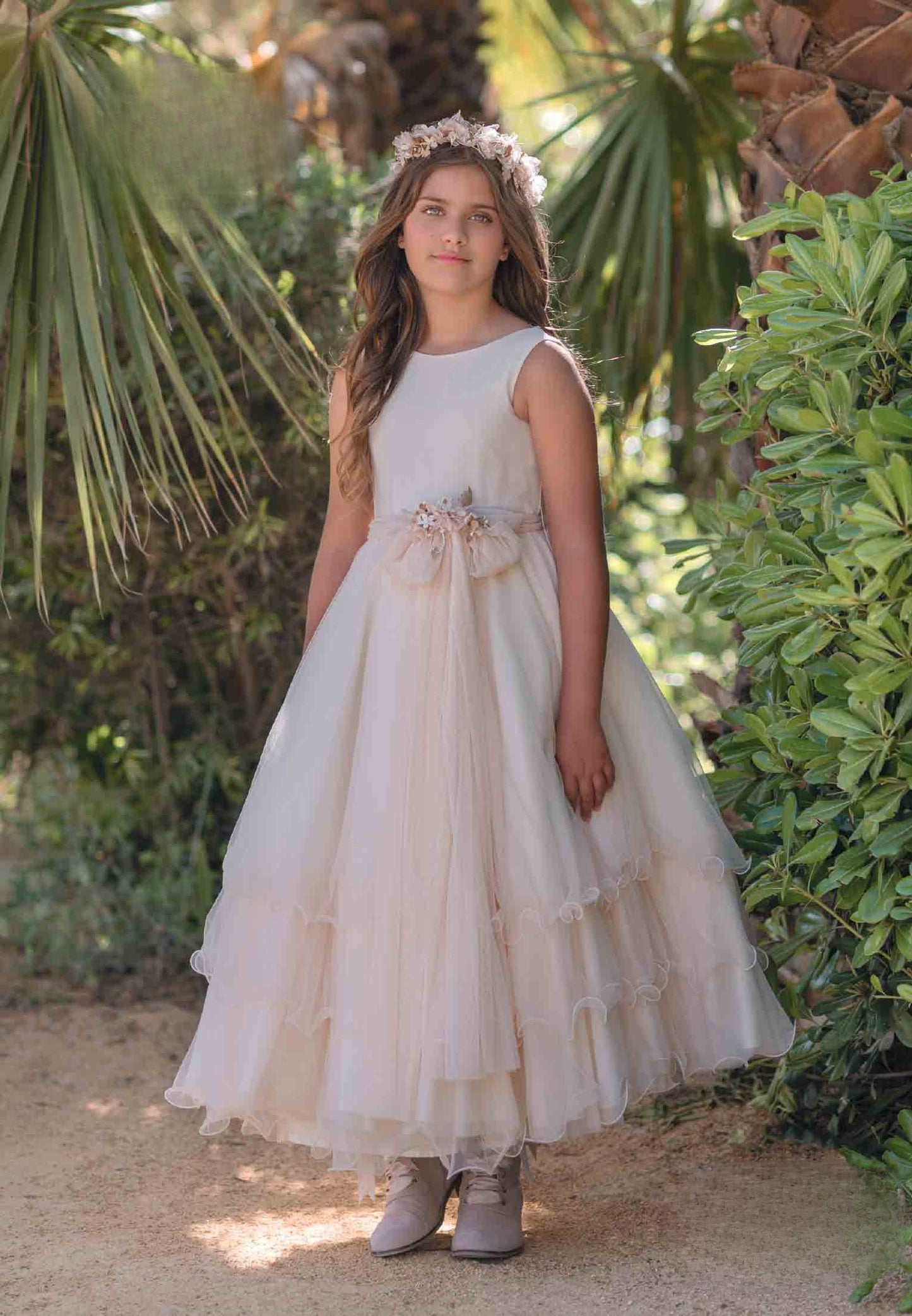 Vestido de comunión 518 para niñas de la marca MIMILÚ