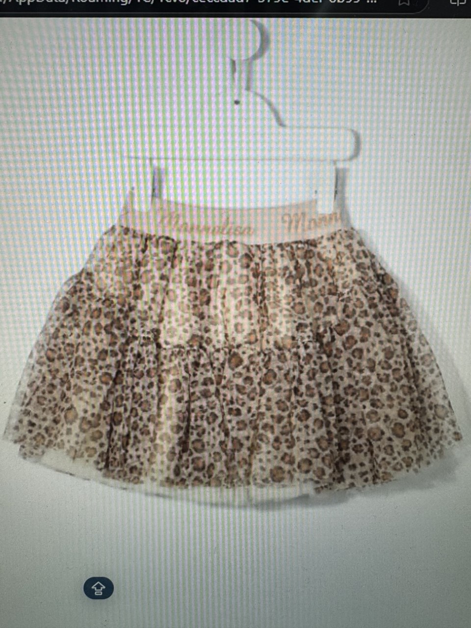 Falda tutú de tul con logo MONNALISA estampado animal de la marca MONNALISA