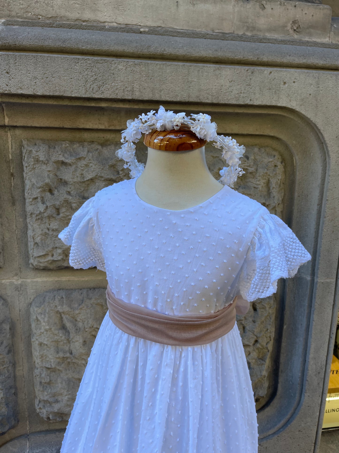 Vestido de comunión PLUMETTI BORDADO de la marca PETRITAS (lazada no incluida)