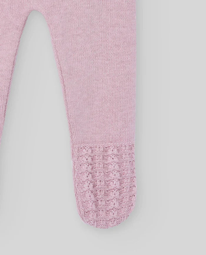 Conjunto de punto rosa Pascua para bebé de la marca Paz Rodriguez