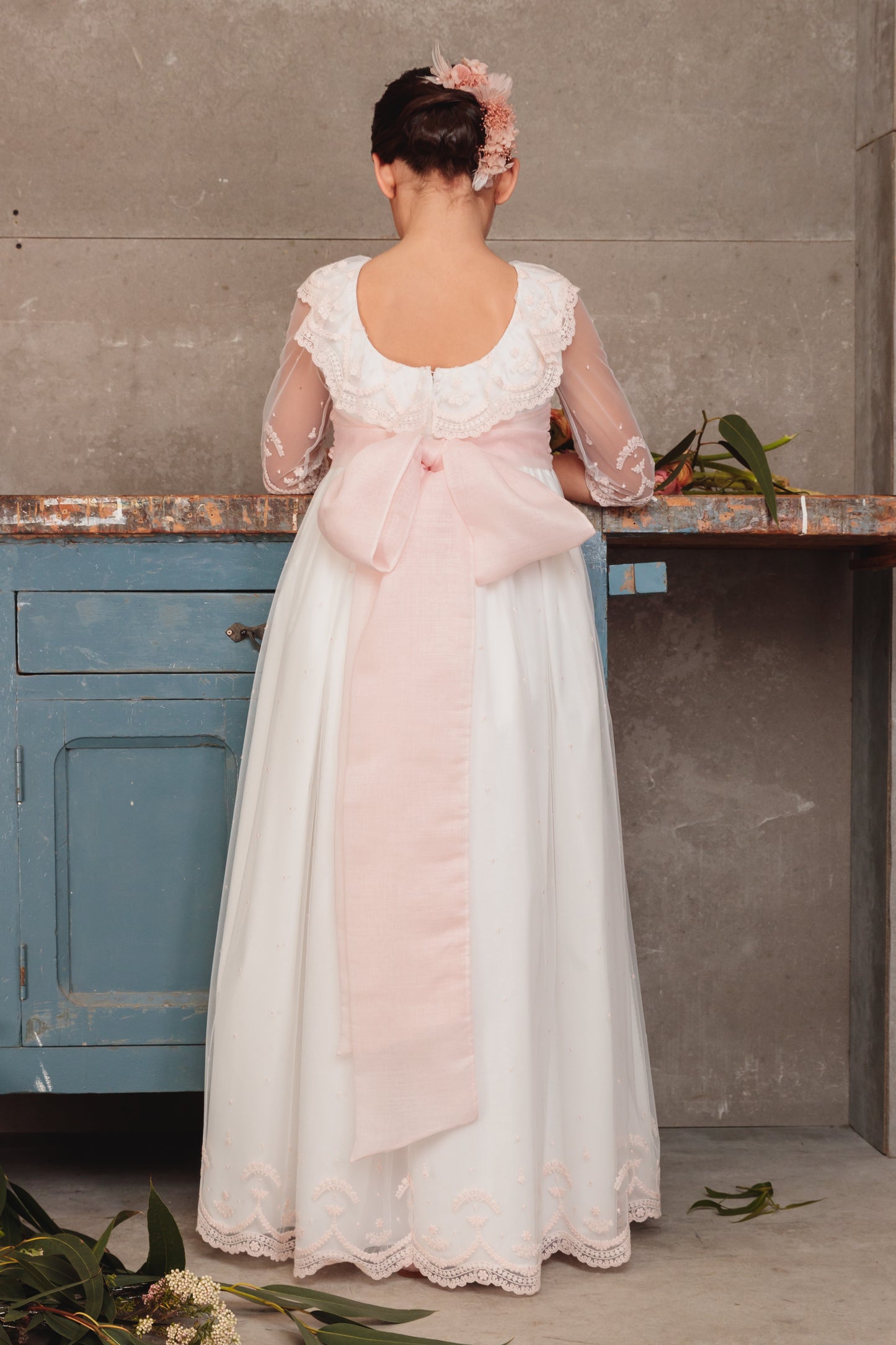 Vestido Federica de comunión para niña de la marca Flor de C