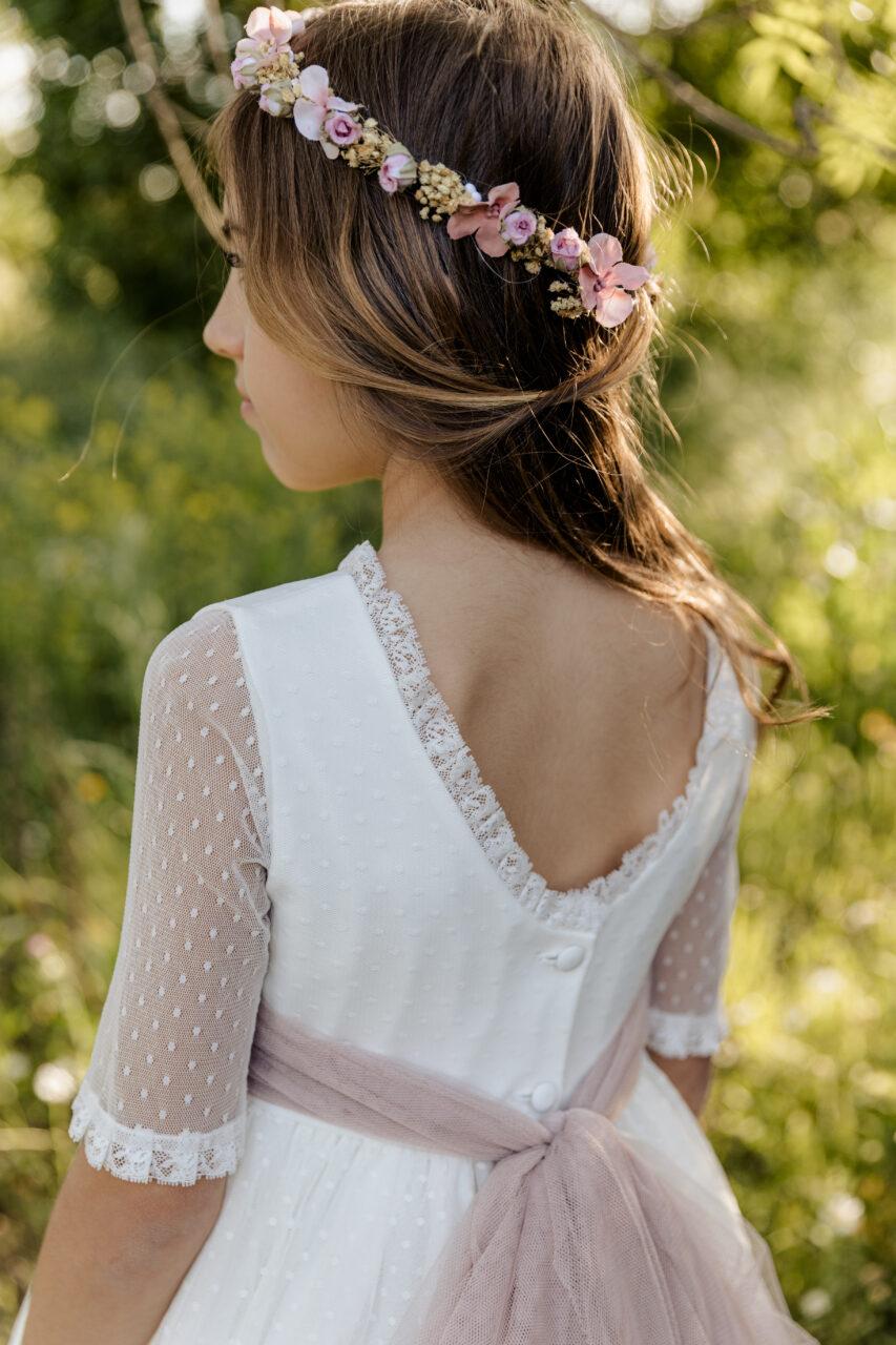 Vestido de comunión Carlota para niña Coordinanos