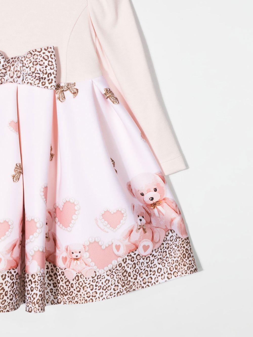 Children's clothing - pink dress with teddy bears print Monnalisa