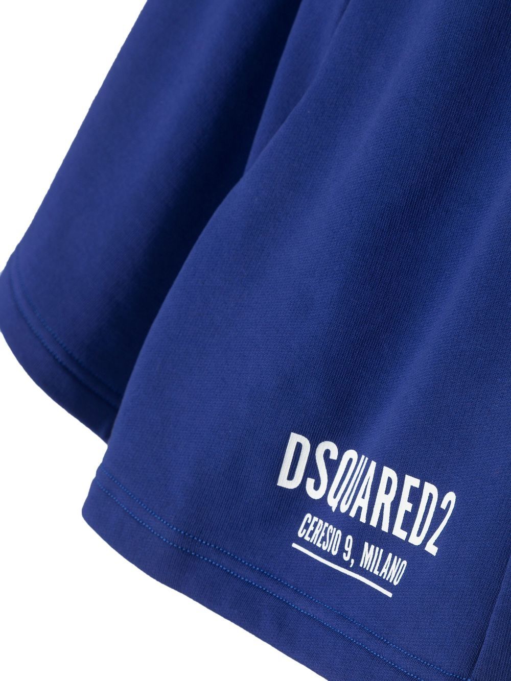 Children's clothing - blue tracksuit shorts with logo DSQUARED2