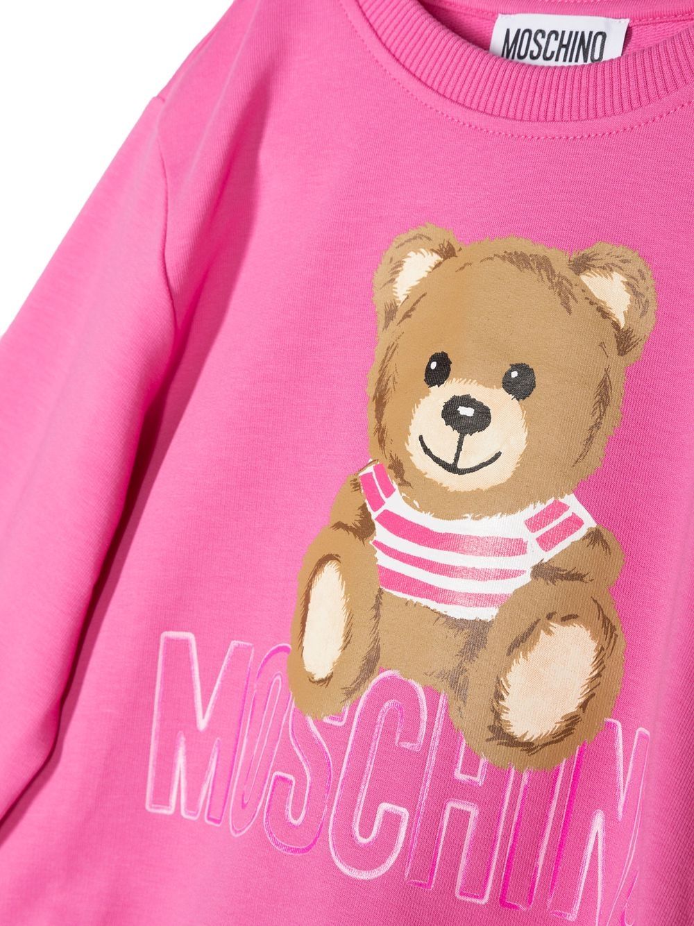 Childrenswear - MOSCHINO Fuchsia pink sweatshirt with sailor bear print
