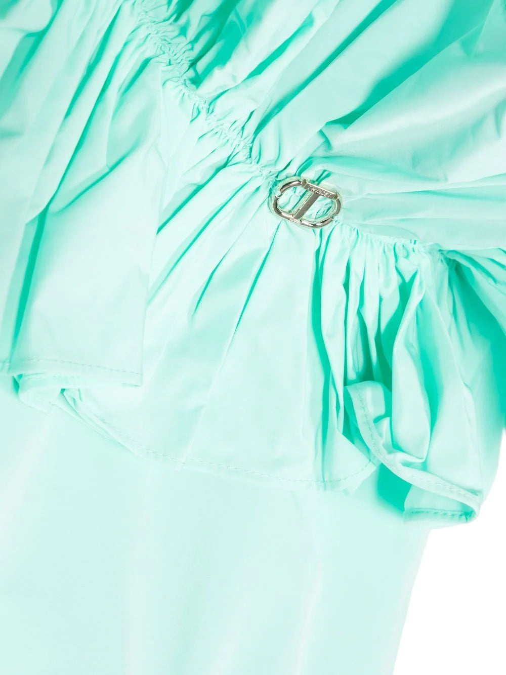 Vestido para niñas con ribete de volantes y cinturón TWINSET