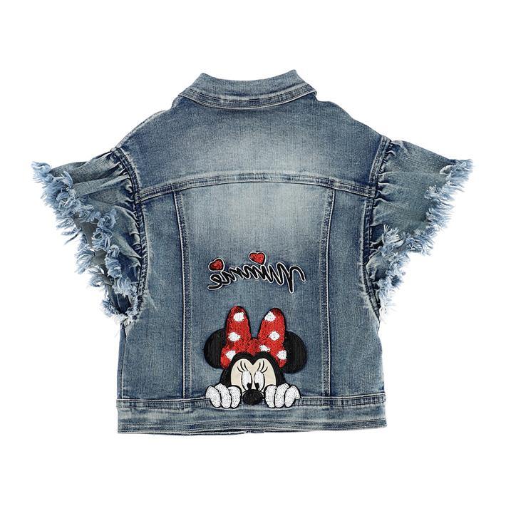 ROPA PARA NIÑOS - CHAQUETA SIN MANGAS TEJANA MIKKY MONNALISA - Modini Shop