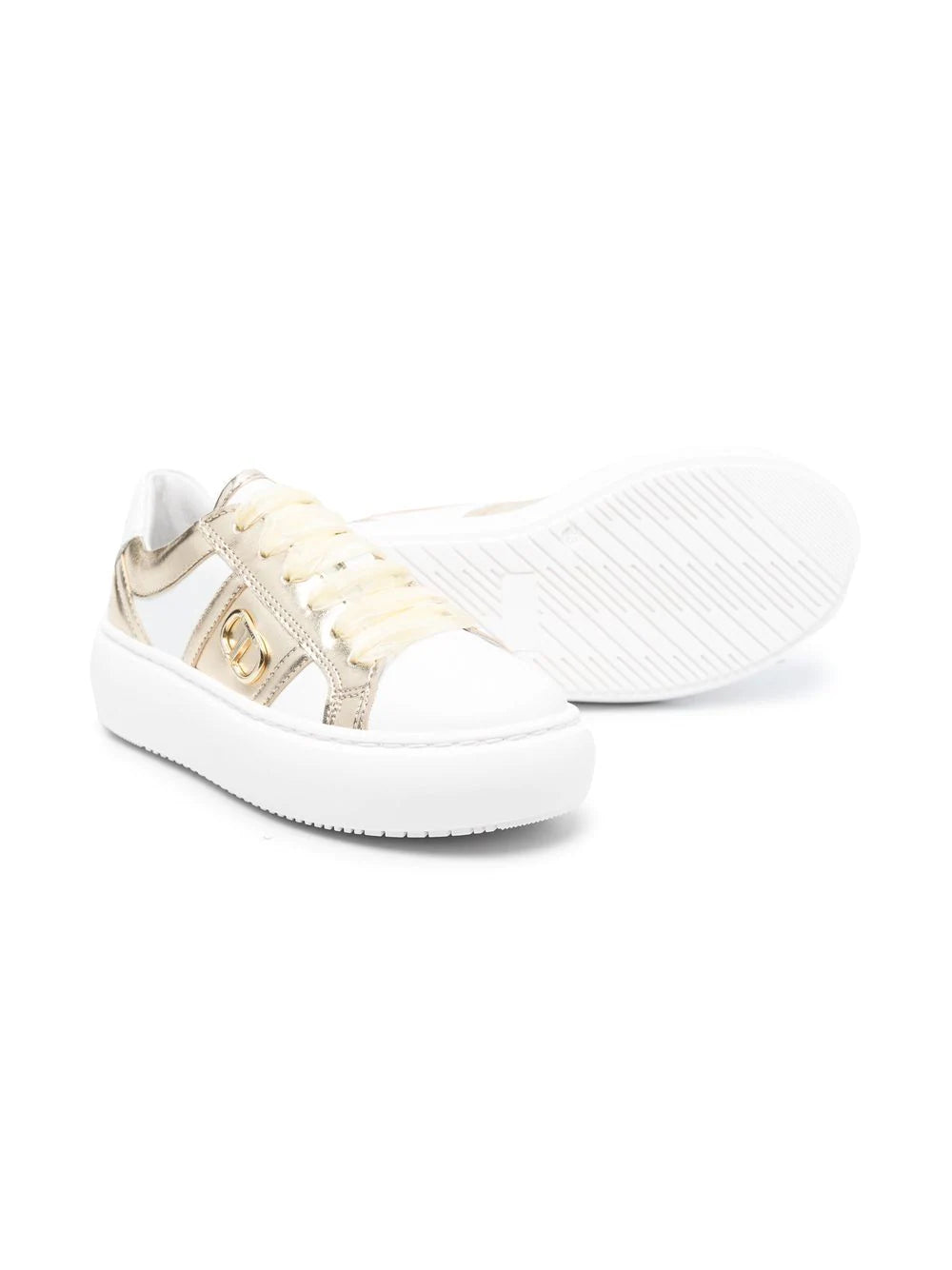 Trainers logo-plaque leather TWINSET