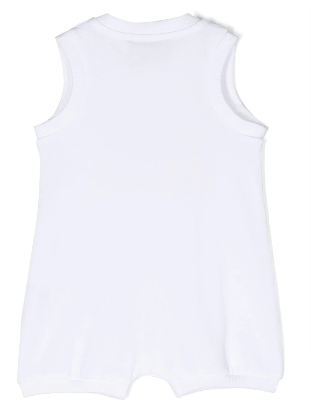 سالوبيت أبيض بأكمام قصيرة مع الشعار والدب للجنسين بيبي سمر موسكينو