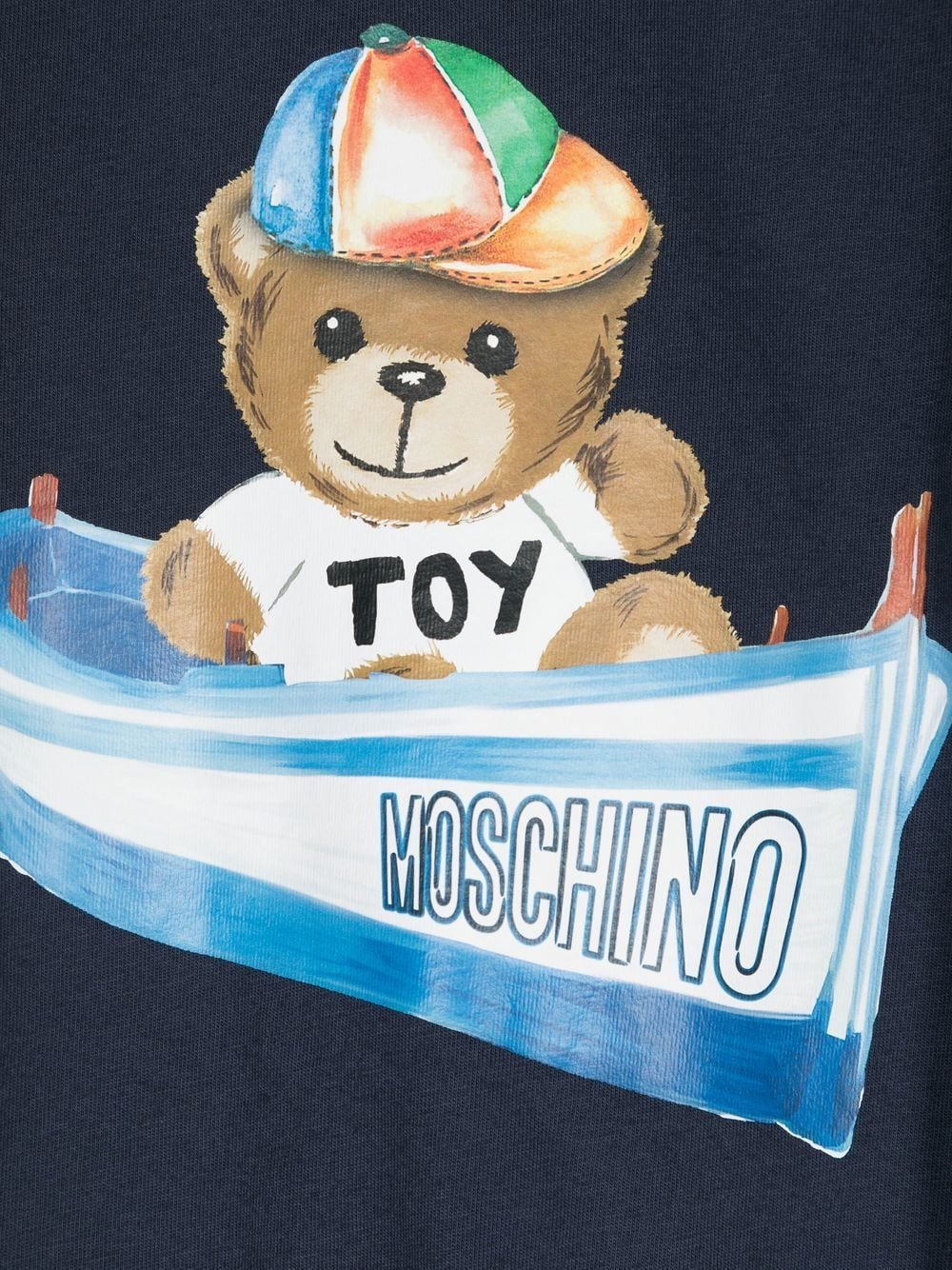 Childrenswear - Teddy Bear Boat MOSCHINO navy blue t-shirt