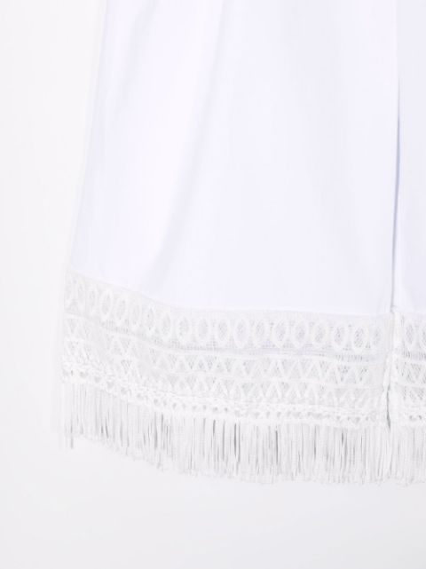 Pantalón blanco con fleco para niñas TWINSET