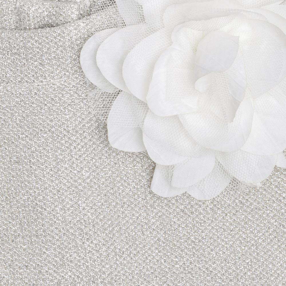 ROPA PARA NIÑOS - VESTIDO PLATA CON FLORES - Modini Shop