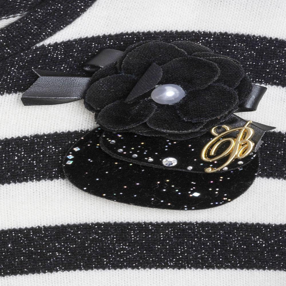 ROPA PARA NIÑOS - VESTIDO NEGRO DE RAYAS MISS BLUMARINE - Modini Shop