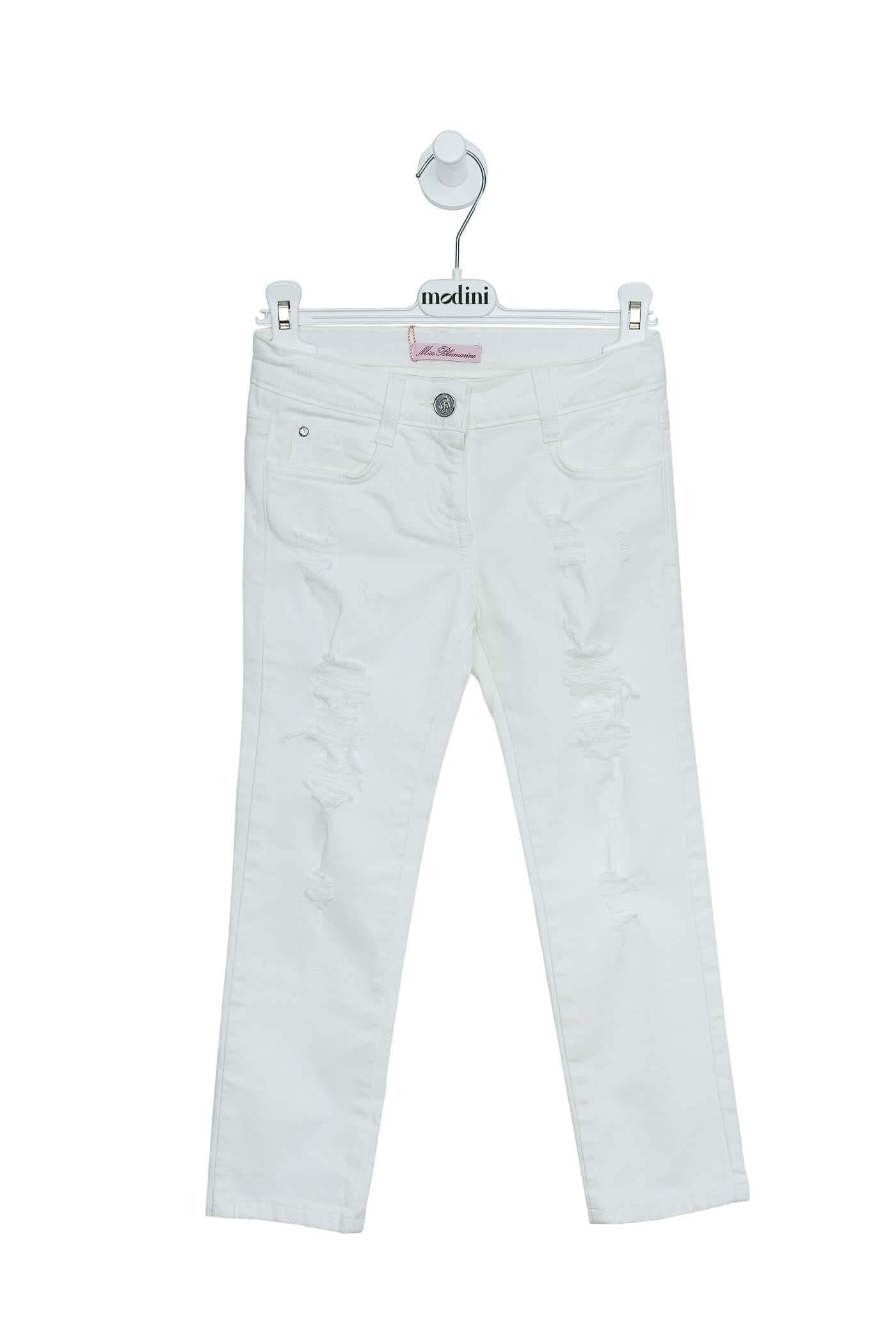 ROPA PARA NIÑOS - PANTALÓN TEJANO CLARO MISS BLUMARINE - Modini Shop