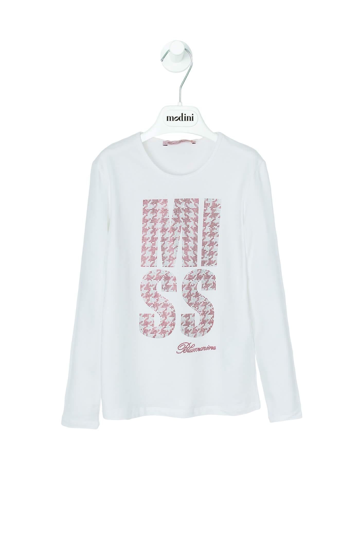 ROPA PARA NIÑOS - CAMISETA BLANCA CON LOGO MISS BLUMARINE - Modini Shop