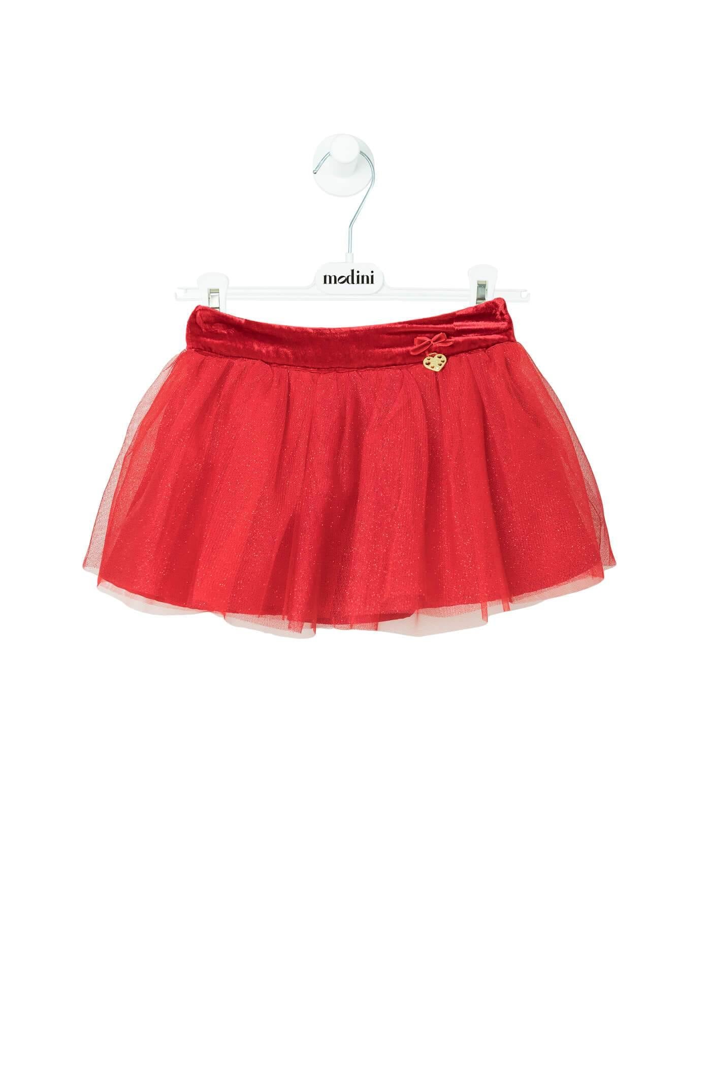 ROPA PARA NIÑOS - FALDA ROJA MISS BLUMARINE - Modini Shop