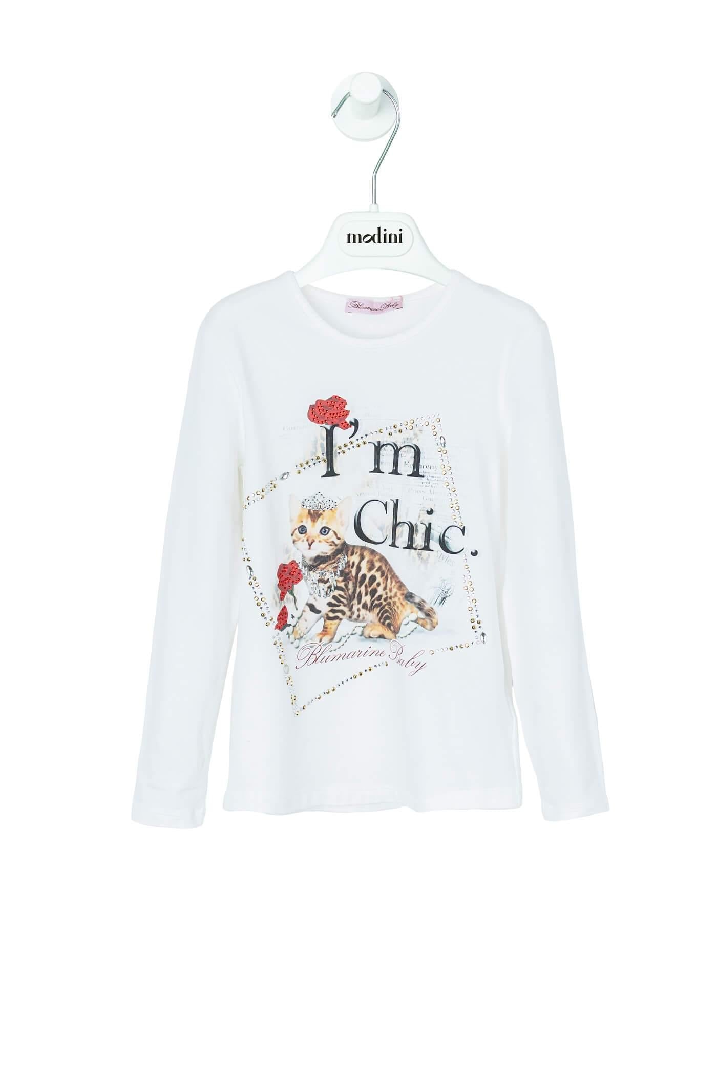 ROPA PARA NIÑOS - CAMISETA PRINT GATO MISS BLUMARINE - Modini Shop