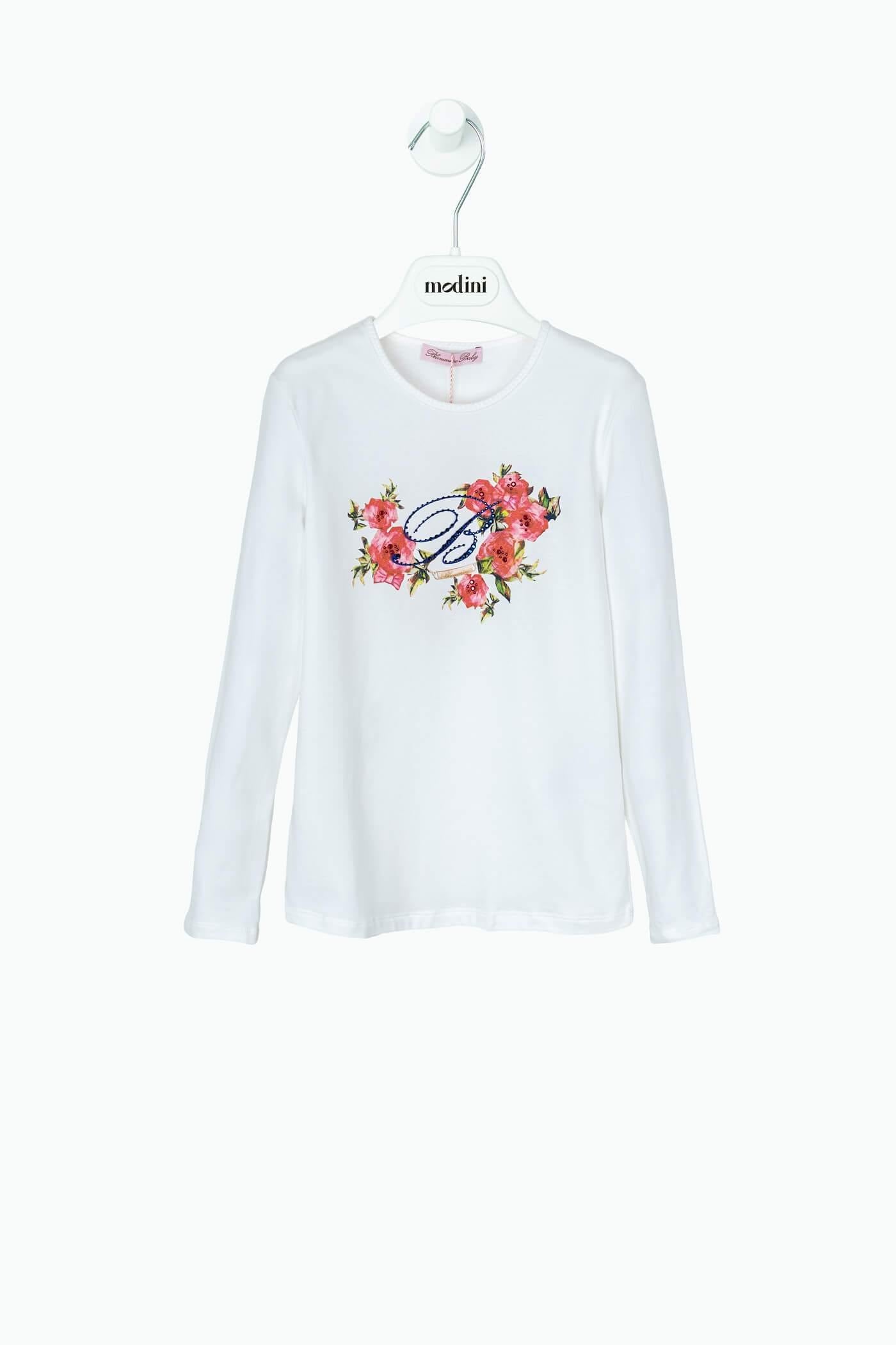 ROPA PARA NIÑOS - CAMISETA BLANCA MISS BLUMARINE - Modini Shop