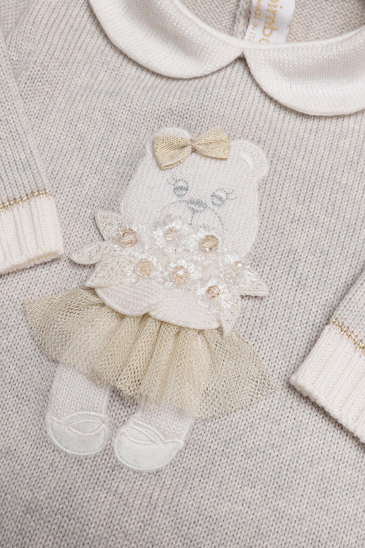 SET gris con pantalones y jersey para bebé niña invierno Bimbalò - Modini Shop