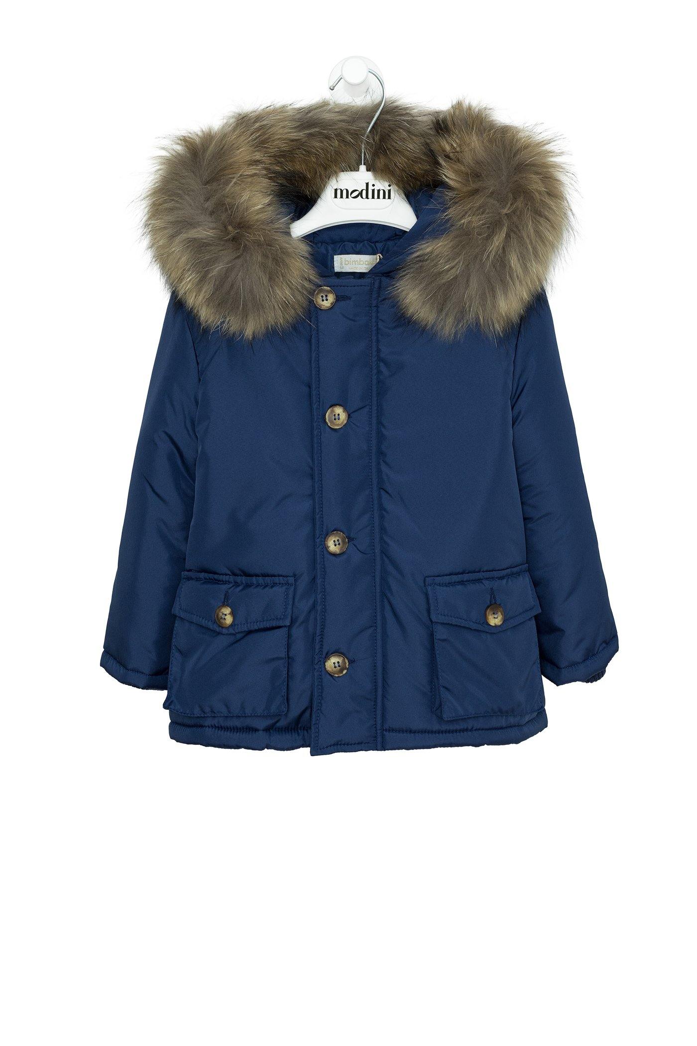 ROPA PARA NIÑAS - ABRIGO AZUL LARGO BIMBALO - Modini Shop