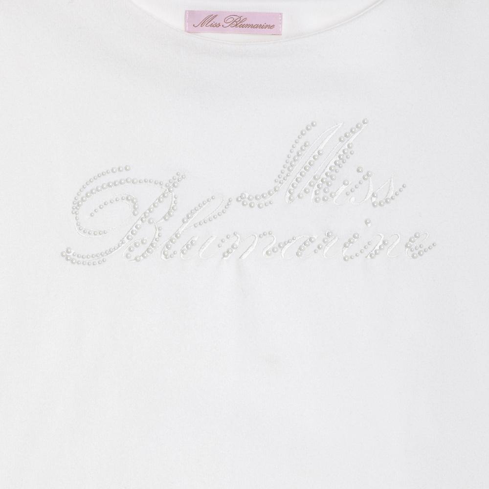 ROPA PARA NIÑOS - VESTIDO DOBLE BLANCO MISS BLUMARINE - Modini Shop